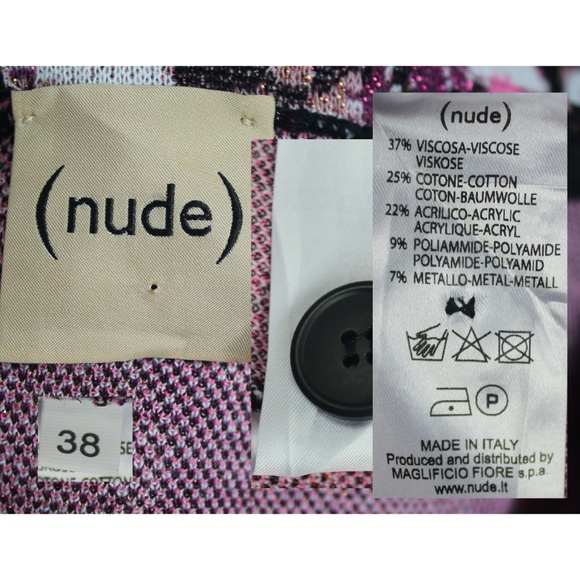 Floral Sweater By Nude Made In Italy Size 38 - Picture 8 of 8